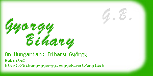 gyorgy bihary business card