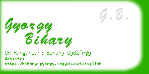 gyorgy bihary business card